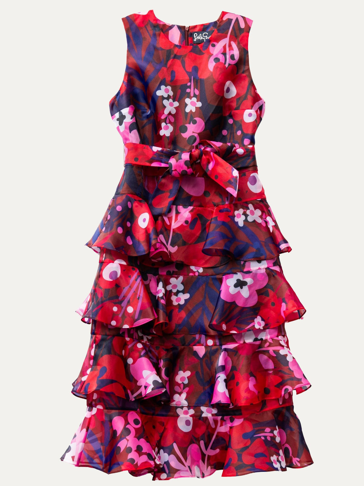 SASHA dress Garden Oasis Pink - Lesley Evers-Dress-garden oasis pink-gown
