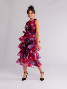 SASHA dress Garden Oasis Pink - Lesley Evers-Dress-Shop-Shop/All Products