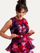 SASHA dress Garden Oasis Pink - Lesley Evers-Dress-garden oasis pink-gown