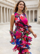 SASHA dress Plum Blossom - Lesley Evers - Dress - garden oasis pink - Shop