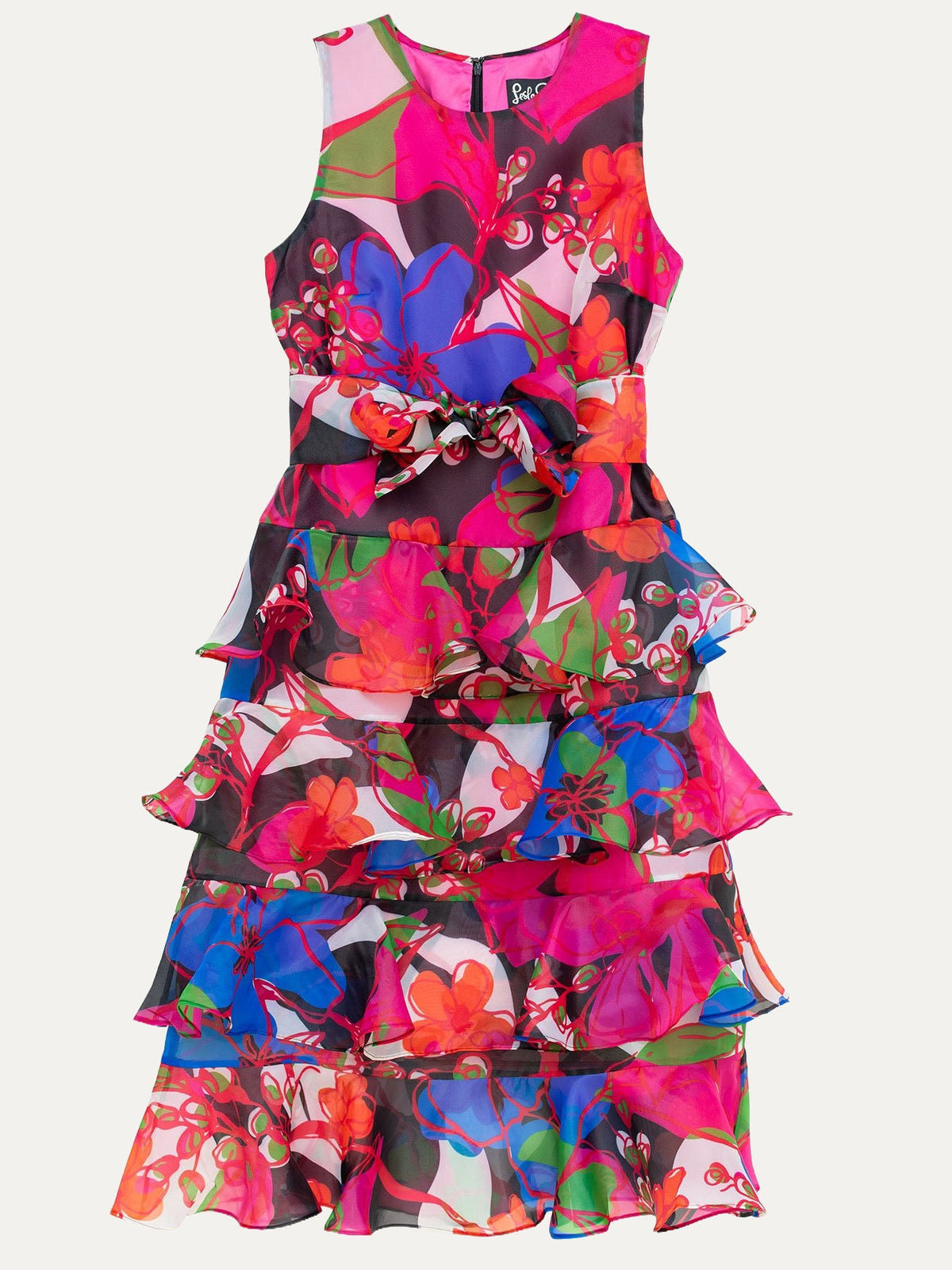 SASHA dress Plum Blossom - Lesley Evers-Dress-garden oasis pink-gown
