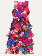 SASHA dress Plum Blossom - Lesley Evers-Dress-garden oasis pink-gown