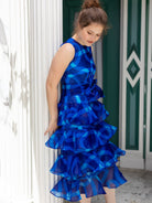 SASHA dress Ribbon Blue - Lesley Evers - Dress - Shop - Shop/All Products