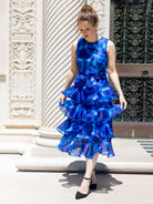 SASHA dress Ribbon Blue - Lesley Evers - Dress - Shop - Shop/All Products