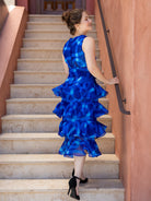SASHA dress Ribbon Blue - Lesley Evers - Dress - Shop - Shop/All Products
