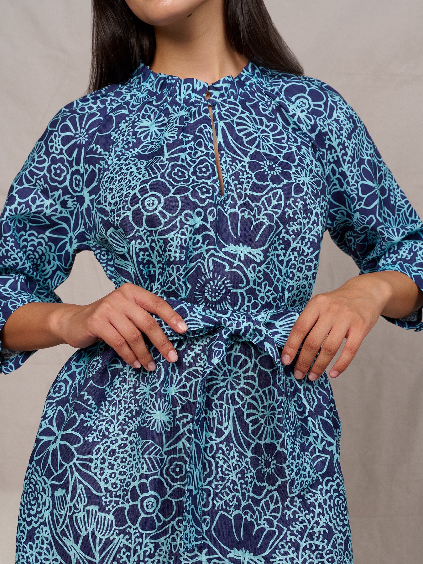 SAVANNAH dress Midsummer Navy - Lesley Evers - dress - 