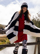 SCALLOP Beanie Black and Ivory - Lesley Evers - Best Seller - hat - Shop