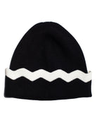 SCALLOP Beanie Black and Ivory - Lesley Evers - Best Seller - hat - Shop