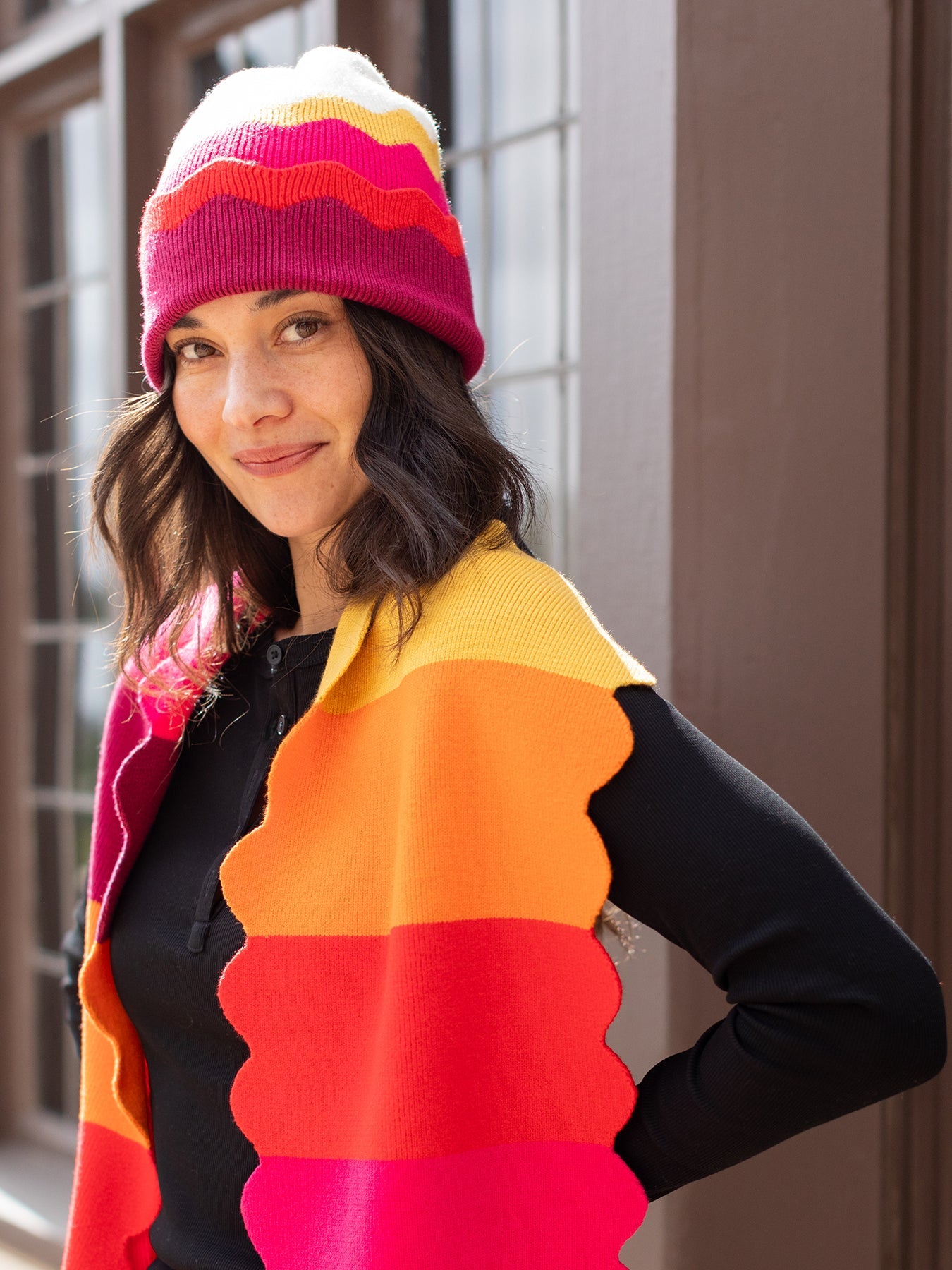 SCALLOP Beanie Sunset – Lesley Evers