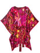 SERENA silk caftan Bonanza Red - Lesley Evers - bonanza - BONANZA red - chic silk