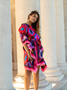 SERENA silk caftan Gems Garnet - Lesley Evers - chic silk - Gems - gems garnet