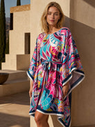 SERENA silk caftan Shakalaka Lilac - Lesley Evers - chic silk - lavendar - lavender