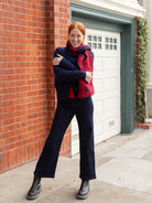 SHANNON scarf Jumbo Blooms Red and Navy - Lesley Evers - Accessories - gifts under $75 - Jumbo blooms