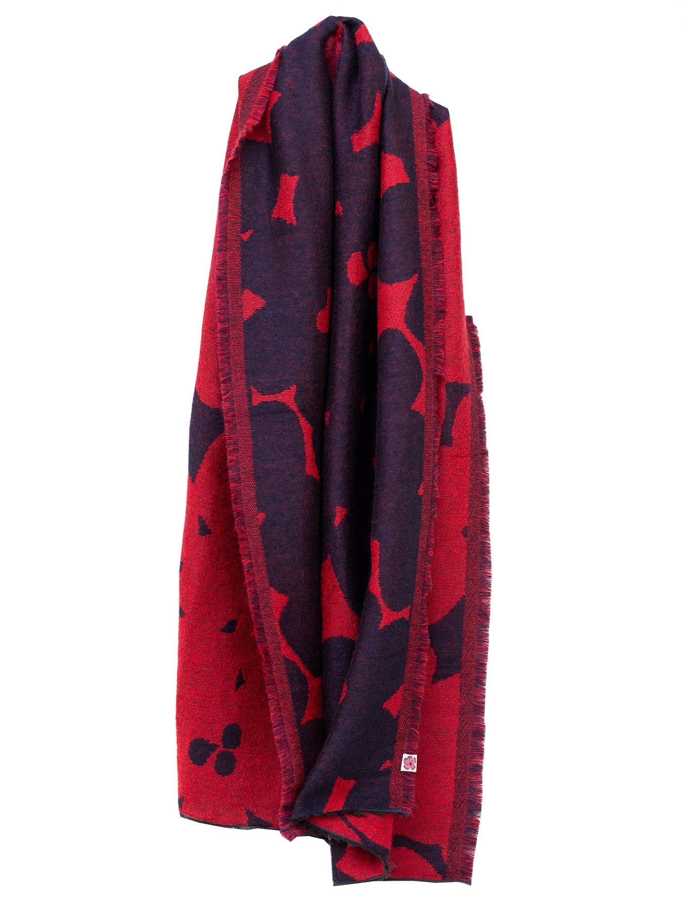 SHANNON scarf Jumbo Blooms Red and Navy – Lesley Evers