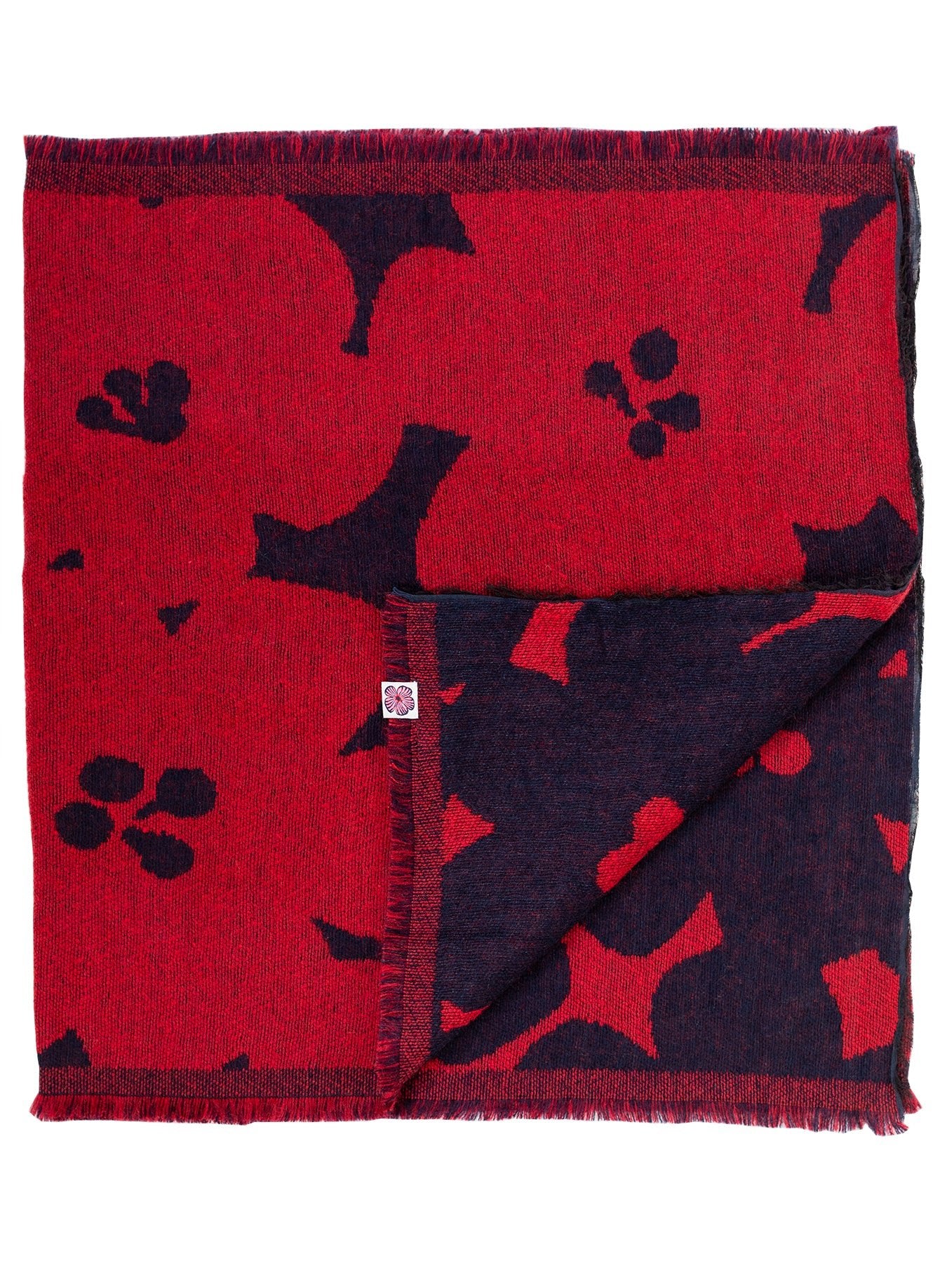 SHANNON scarf Jumbo Blooms Red and Navy – Lesley Evers