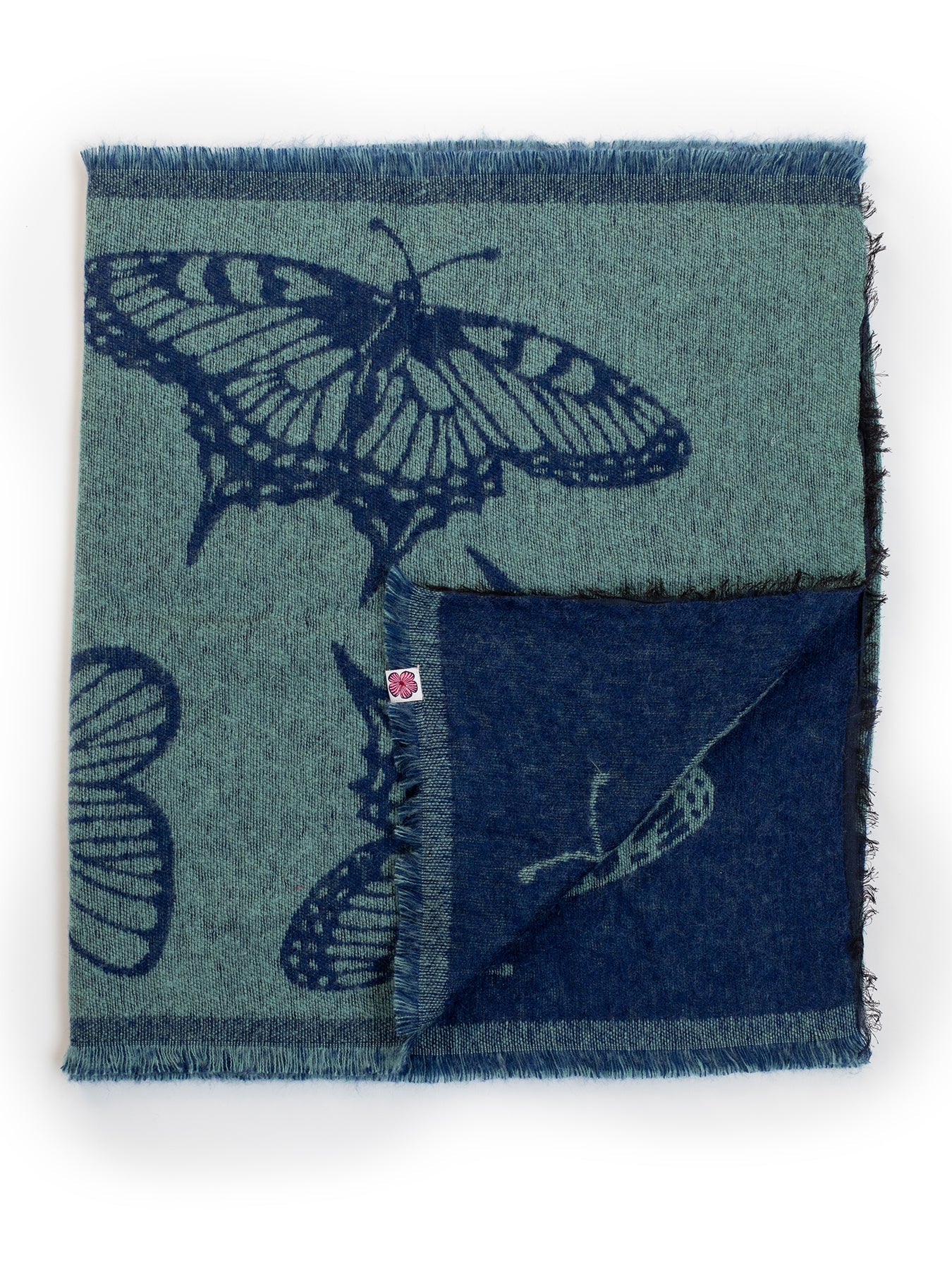 SHANNON scarf Serendipity Blue - Lesley Evers - Accessories - butterfly - butterfly serendipity