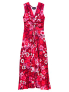 SIENNA dress Flower Power Burgundy - Lesley Evers - Dress - Flower Power - Shop