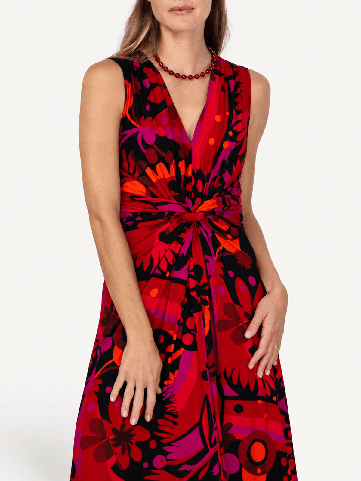SIENNA dress Kalamazoo Red - Lesley Evers-Dress-Flower Power-Shop