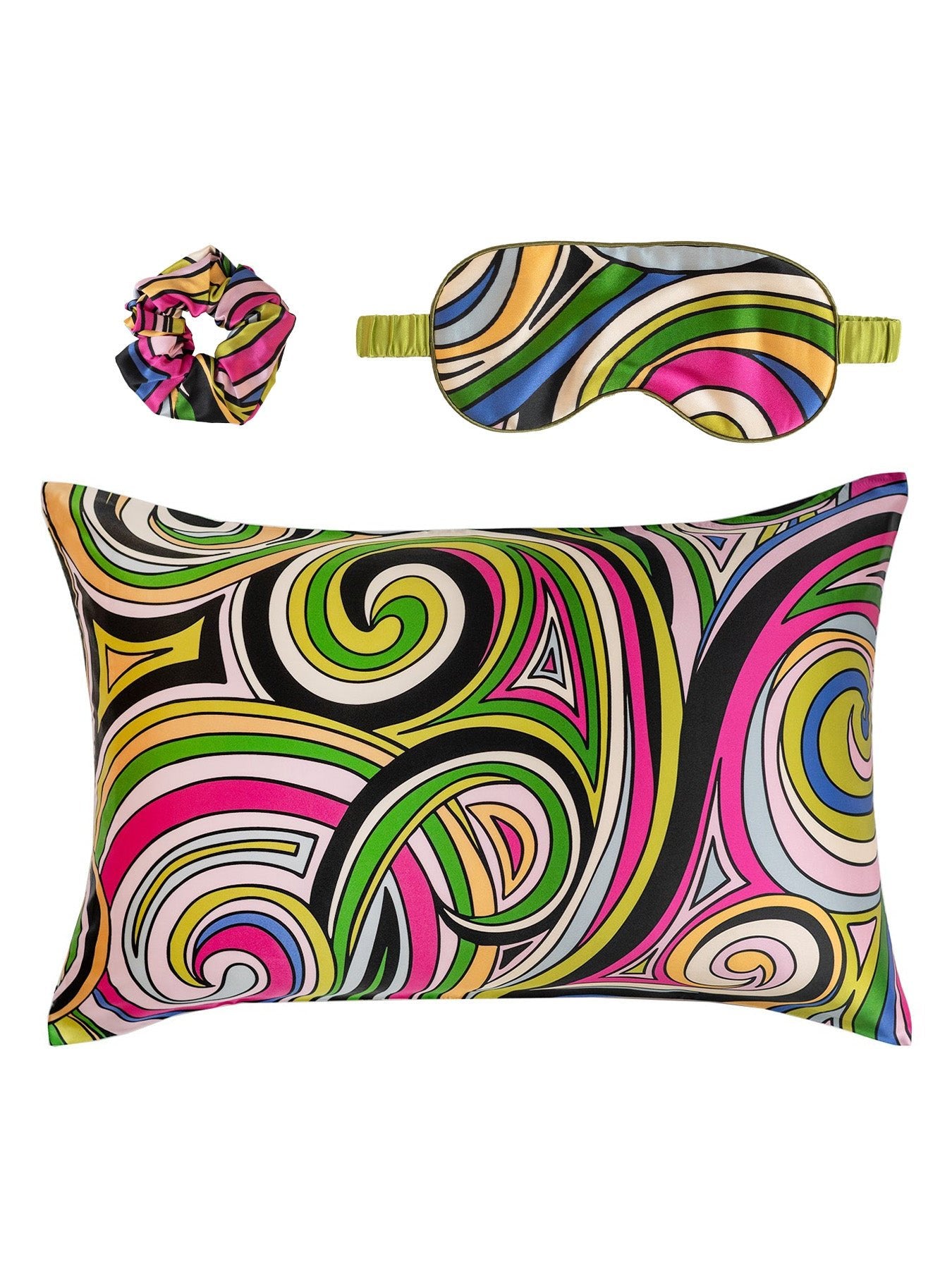 SILK SLEEP SET Swirl - Lesley Evers - 23blueset - Accessories - accessory