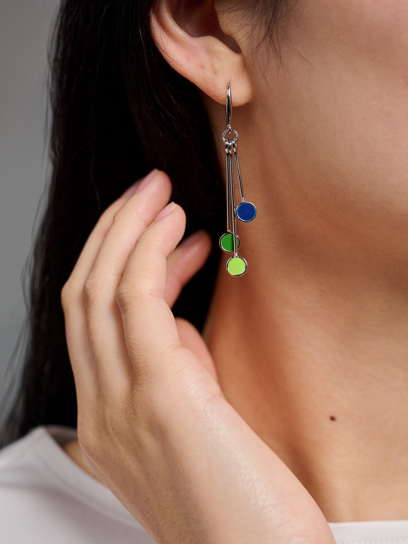 Silver Droplet Earrings Lagoon - Lesley Evers - Accessories - accessory - new