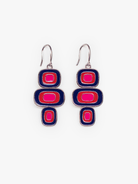 Silver Pebble Earrings Fuchsia - Lesley Evers - Accessories - accessory - pebble