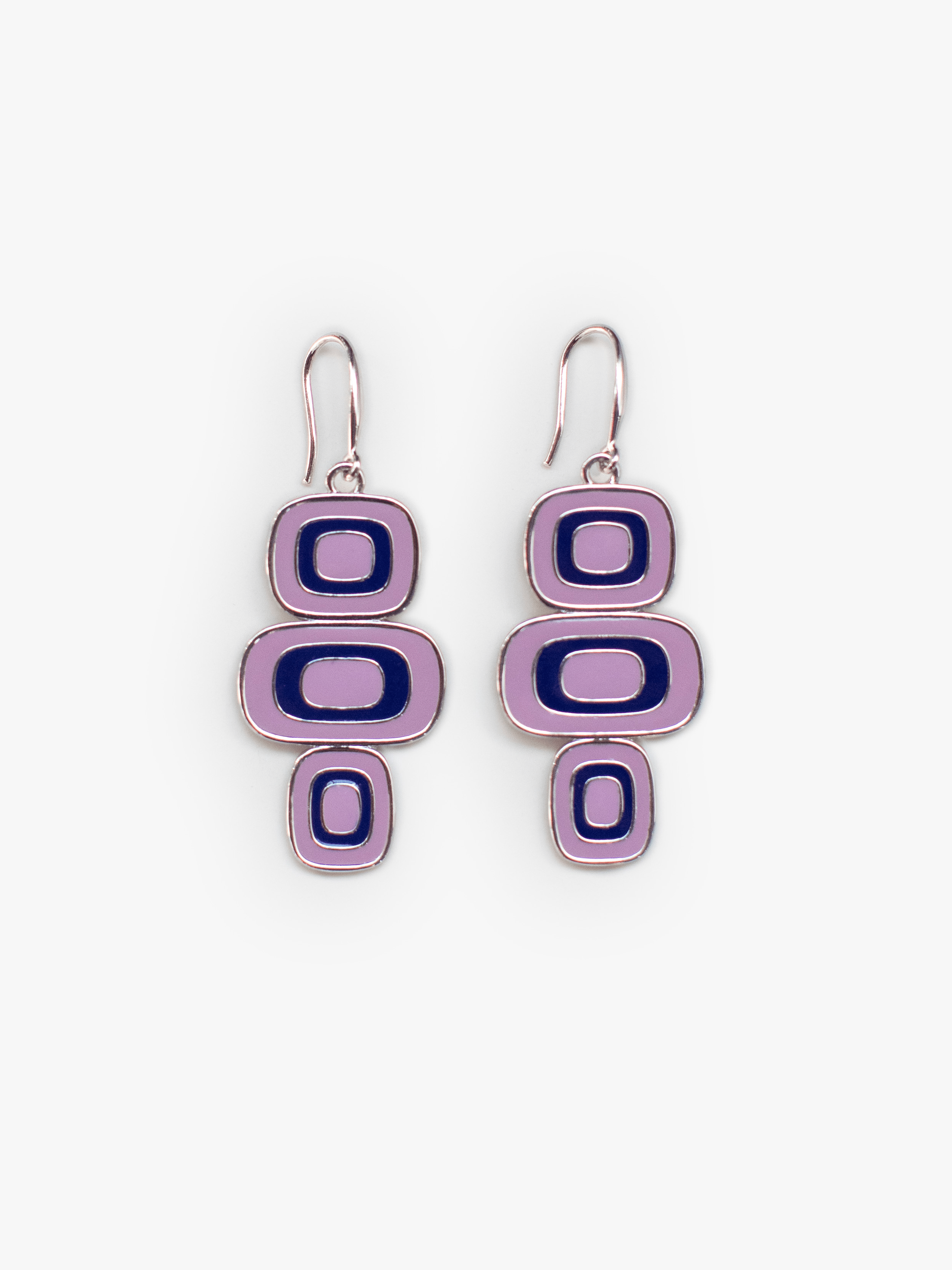 Silver Pebble Earrings Lilac - Lesley Evers - Accessories - accessory - pebble