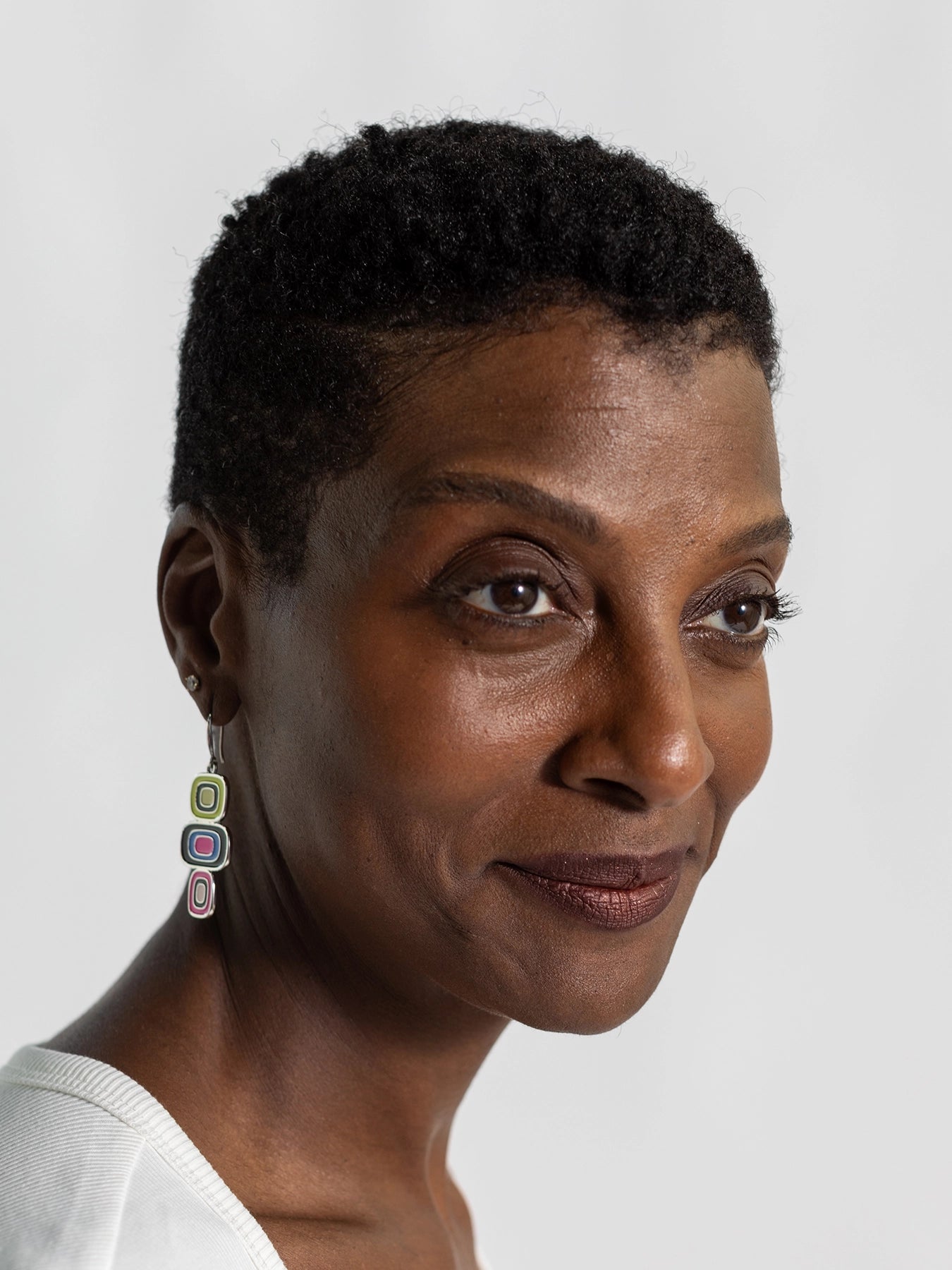 Silver Pebble Earrings Passionflower - Lesley Evers - Accessories - accessory - pebble