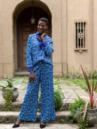 SIMONE blouse Beads Navy - Lesley Evers - 