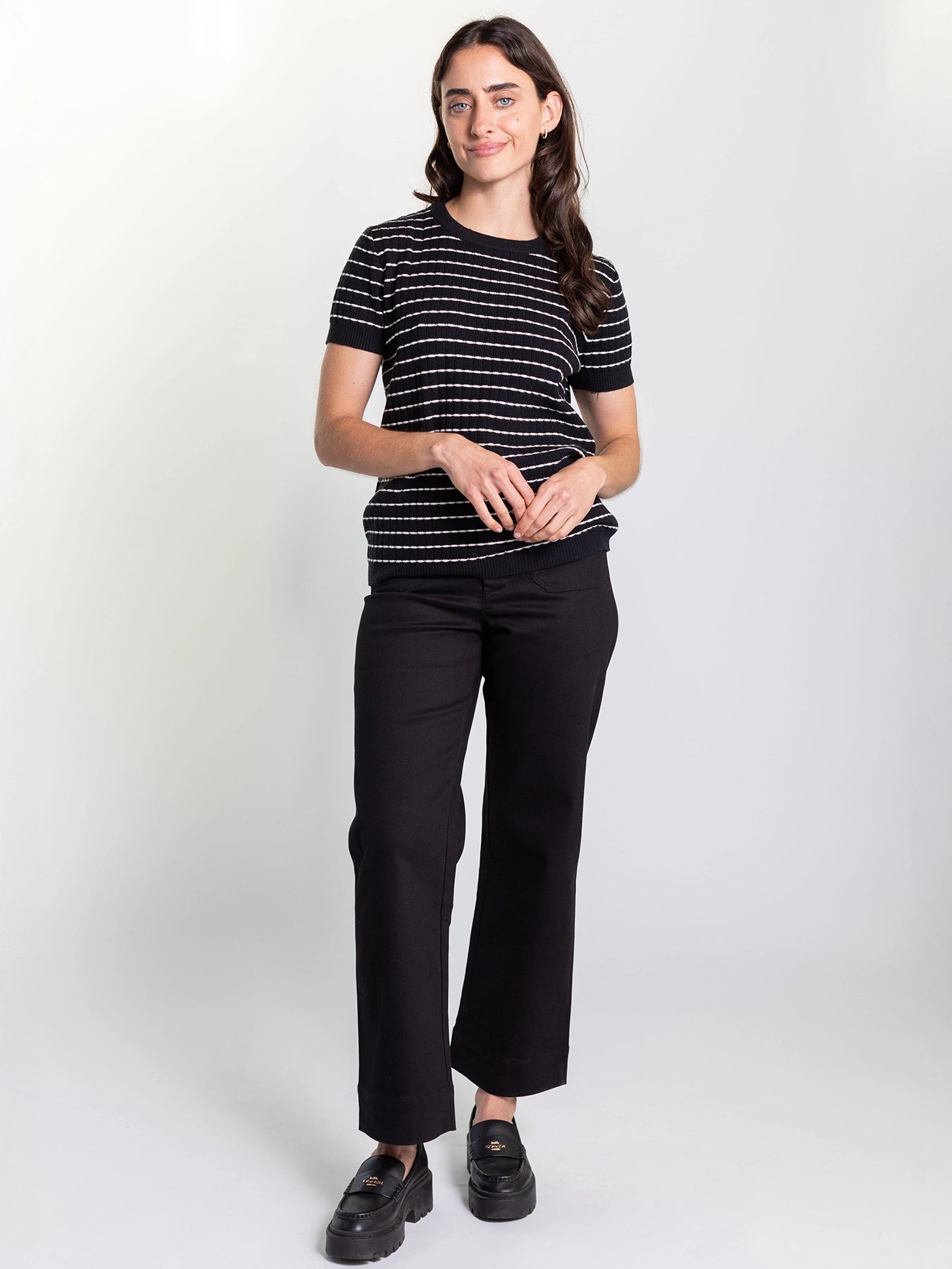 SKYLAR knit top Black and White - Lesley Evers - knit - knitwear - Shop