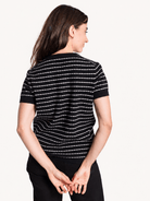 SKYLAR knit top Black and White - Lesley Evers-knit-knitwear-new