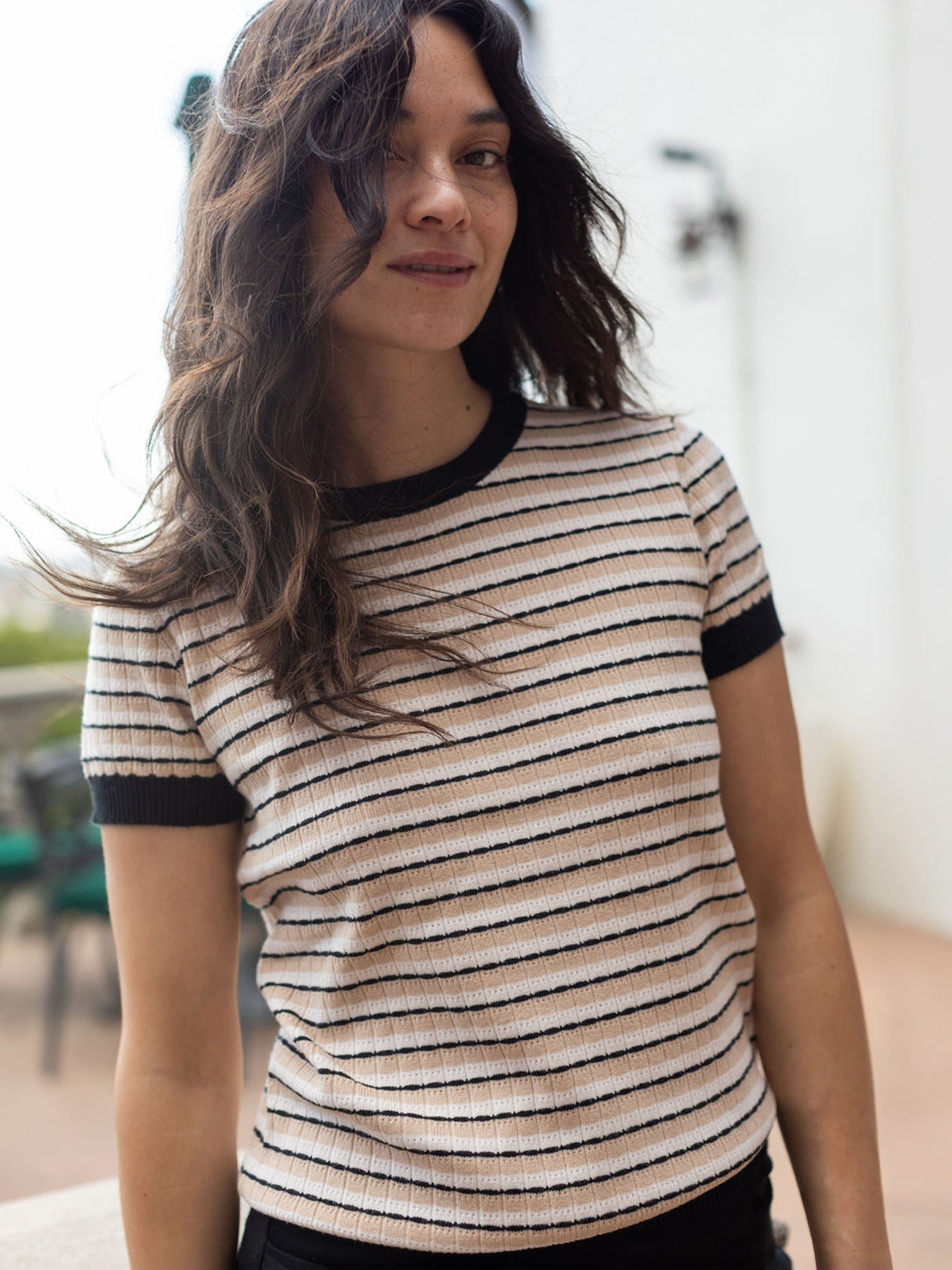 SKYLAR knit top Camel - Lesley Evers-knit-knitwear-new