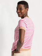 SKYLAR knit top Pink and Khaki - Lesley Evers - knit - knitwear - Shop