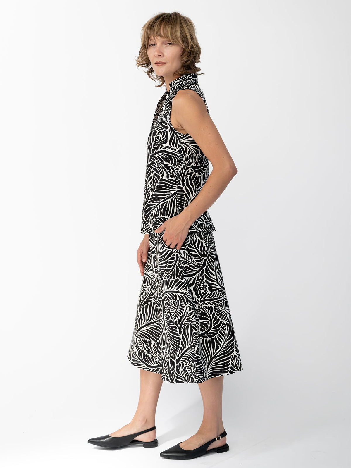 SLOAN skirt Frond Black - Lesley Evers-Best Seller-Bottoms-Shop