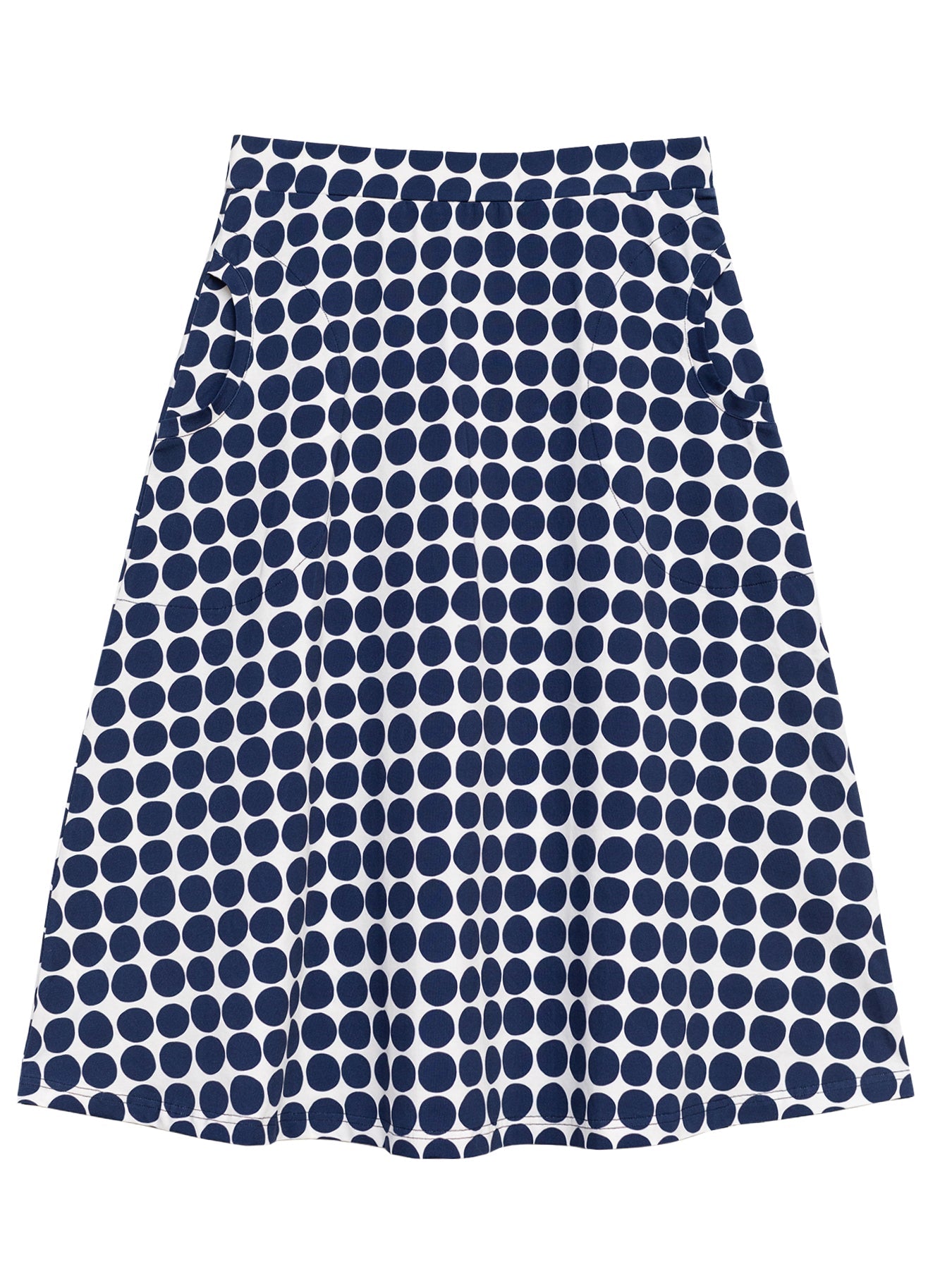 SLOAN skirt Navy Dots – Lesley Evers