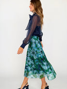 SOPHIE skirt Wild Bloom Navy - Lesley Evers-Bottoms-Shop-Shop/All Products
