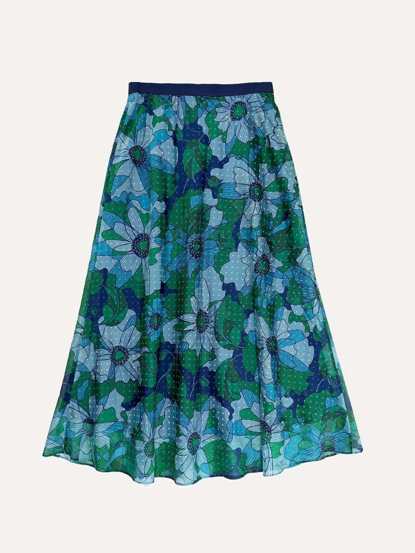 SOPHIE skirt Wild Bloom Navy - Lesley Evers-Bottoms-Shop-Shop/All Products