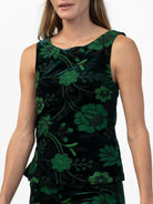 STELLA top Embroidered Velvet Green - Lesley Evers-Best Seller-new-New Arrivals
