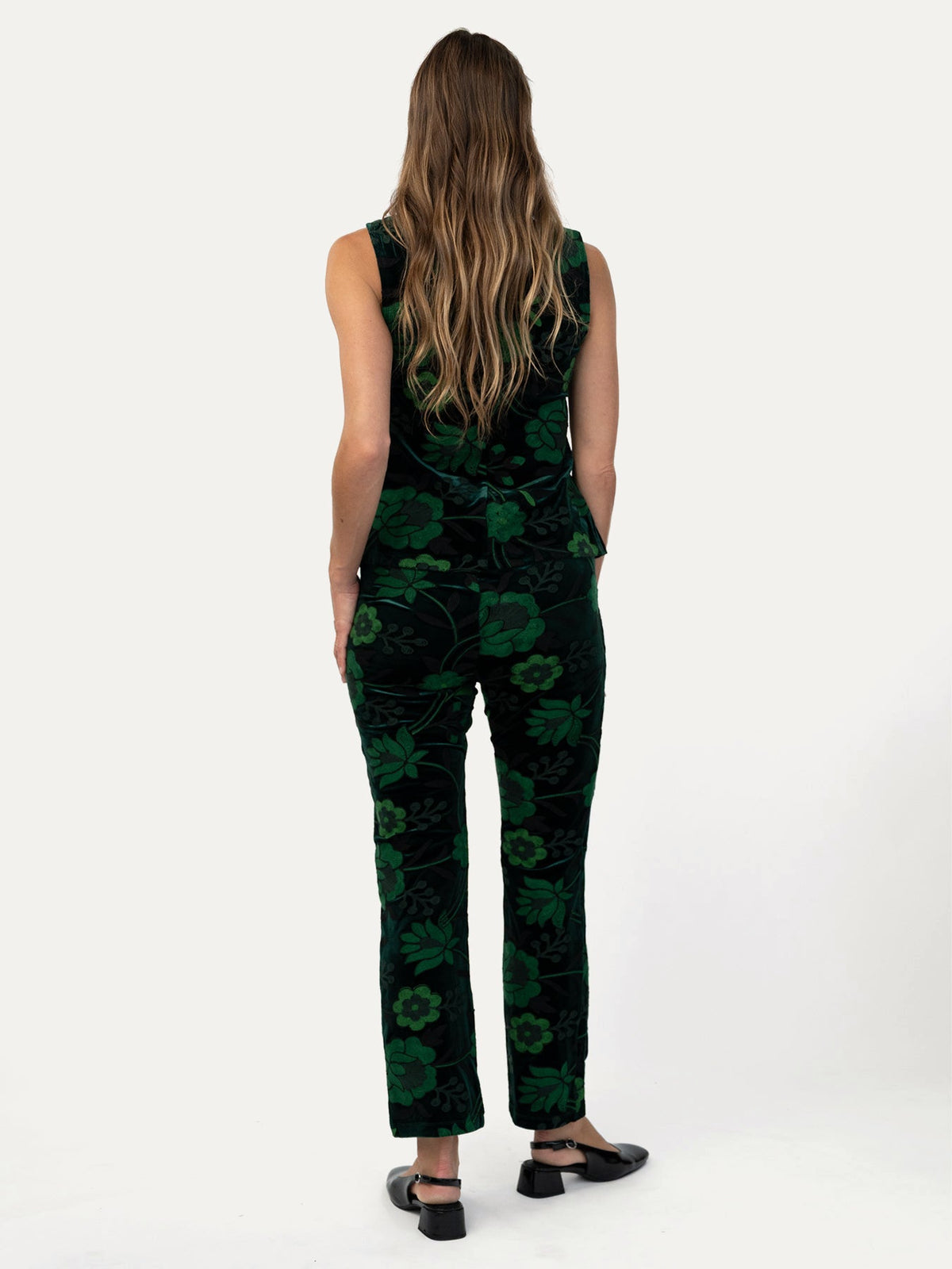 STELLA top Embroidered Velvet Green - Lesley Evers-Best Seller-new-New Arrivals