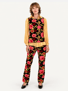 STELLA top Embroidered Velvet Pink - Lesley Evers-Best Seller-new-New Arrivals