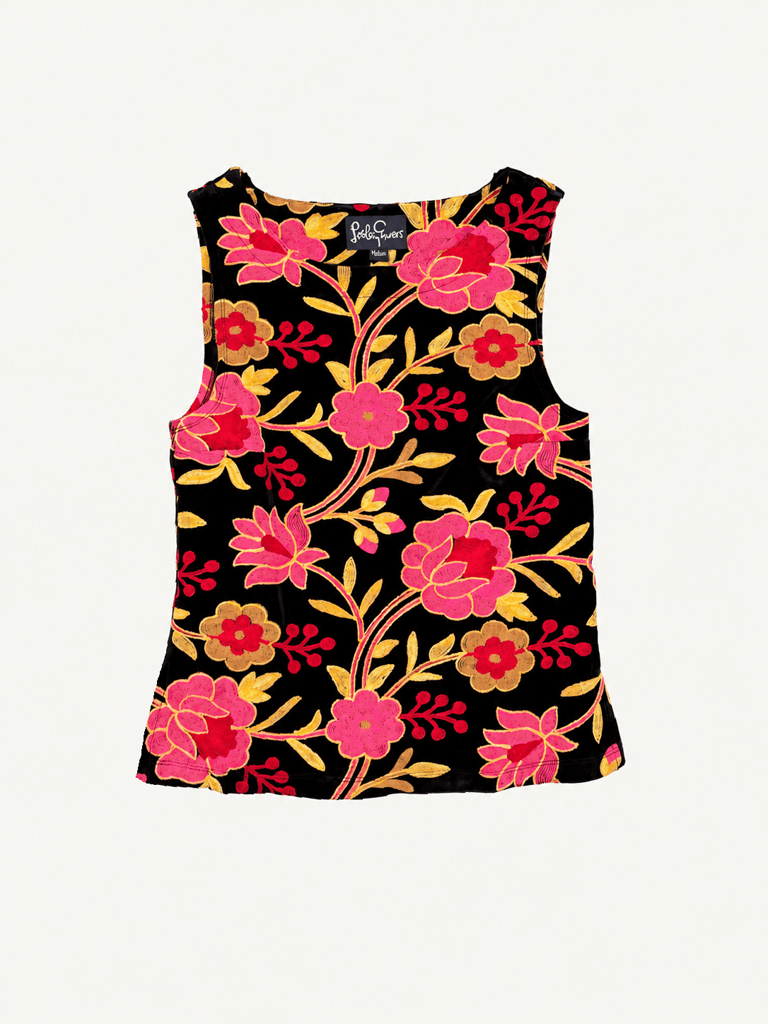 STELLA top Embroidered Velvet Pink - Lesley Evers-Best Seller-new-New Arrivals