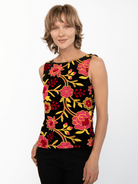 STELLA top Embroidered Velvet Pink - Lesley Evers-Best Seller-new-New Arrivals