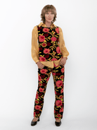 STELLA top Embroidered Velvet Pink - Lesley Evers-Best Seller-new-New Arrivals