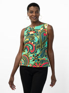 STELLA top Flowerland Green - Lesley Evers-Best Seller-jubilee-New Arrivals