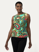 STELLA top Flowerland Green - Lesley Evers-Best Seller-jubilee-New Arrivals