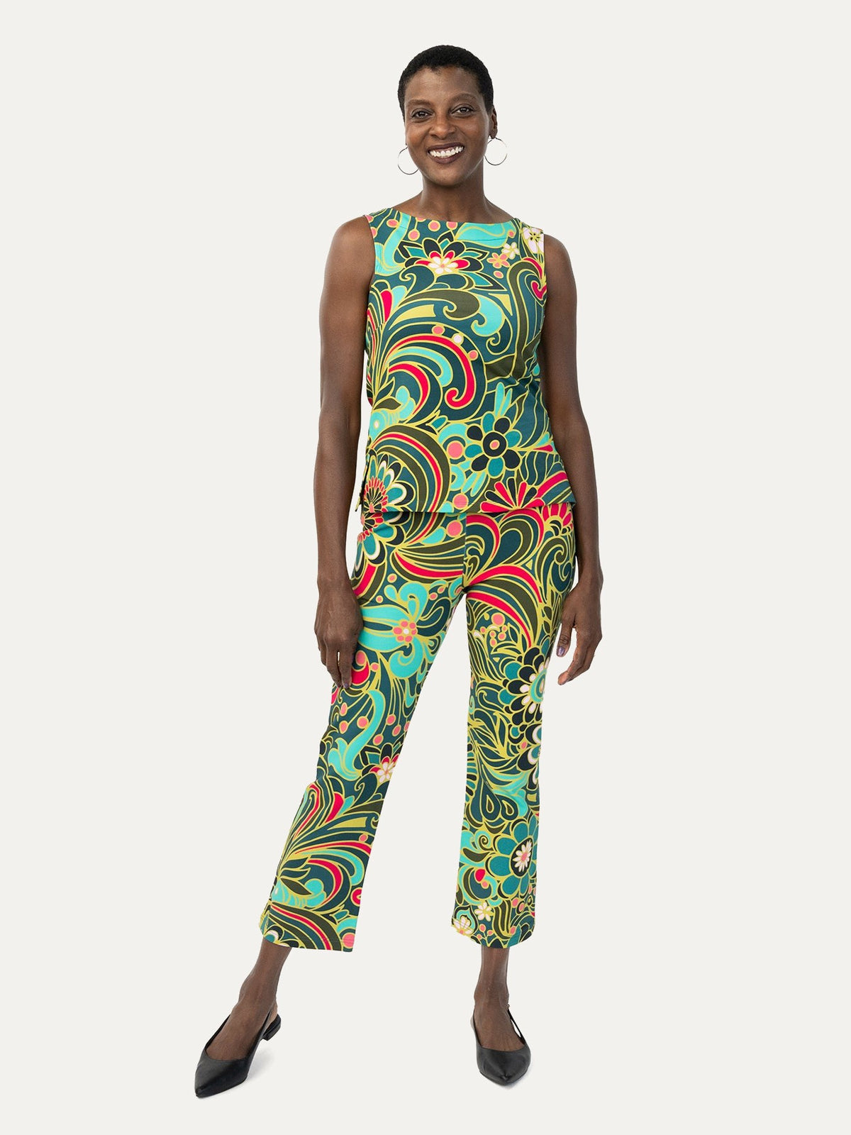 STELLA top Flowerland Green - Lesley Evers-Best Seller-jubilee-New Arrivals