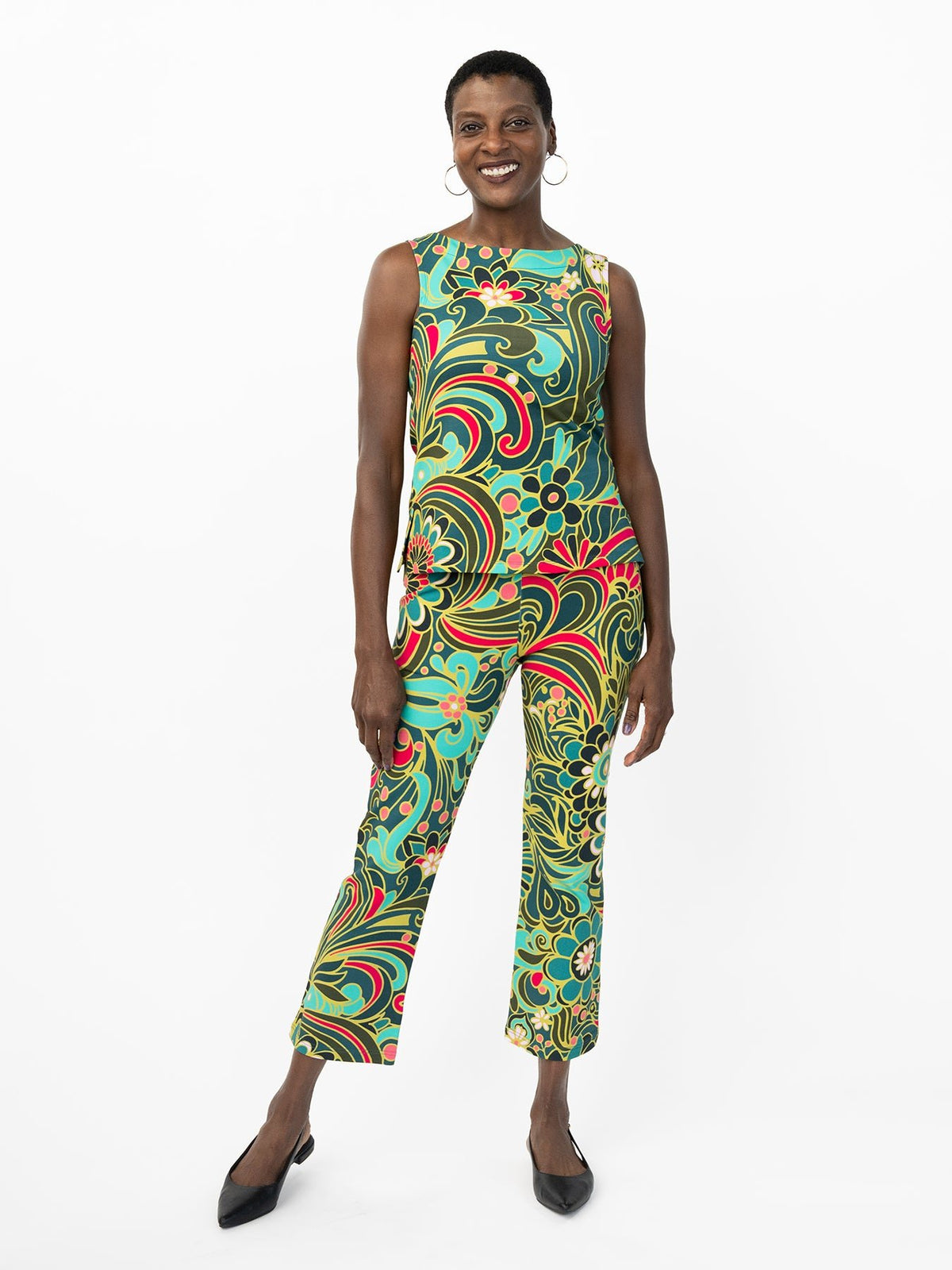 STELLA top Flowerland Green - Lesley Evers-Best Seller-jubilee-New Arrivals