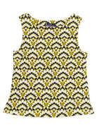 STELLA top Geo Shell Olive and Navy - Lesley Evers - Best Seller - jubilee - New Arrivals