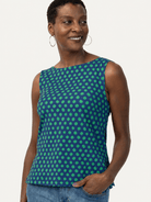 STELLA top Polka Dots Navy and Green - Lesley Evers-Best Seller-jubilee-new