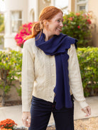 STEVIE scarf Navy - Lesley Evers - Accessories - scallop - scallops