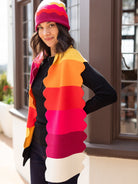 STEVIE scarf Sunset Stripe - Lesley Evers - Accessories - scallop - scallops